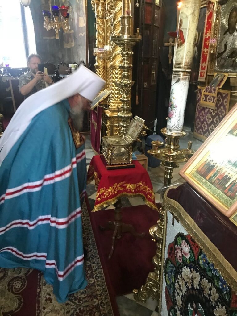Митрополит Кирилл прибыл на Святую Гору Афон на празднования святого великомученика и целителя Пантелеимона